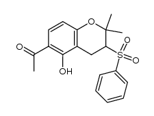 6-acetyl-3-phenylsulphonyl-2,2-dimethylchroman-5-ol结构式