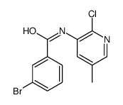 3-bromo-N-(2-chloro-5-methylpyridin-3-yl)benzamide结构式