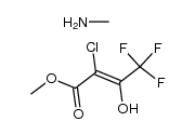 (E)-methyl 2-chloro-4,4,4-trifluoro-3-hydroxybut-2-enoate compound with methanamine (1:1) Structure