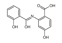 4-hydroxy-2-[(2-hydroxybenzoyl)amino]benzoic acid结构式