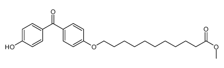 methyl 11-[4-(4-hydroxybenzoyl)phenoxy]undecanoate结构式