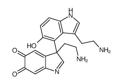 3-(2-aminoethyl)-3-<3'-(2-aminoethyl)-5'-hydroxyindol-4'-yl>indolenine-5,6-dione Structure