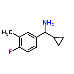 1-Cyclopropyl-1-(4-fluoro-3-methylphenyl)methanamine结构式