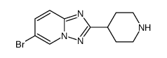 6-bromo-2-(piperidin-4-yl)-[1,2,4]triazolo[1,5-a]pyridine结构式