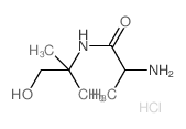 2-Amino-N-(2-hydroxy-1,1-dimethylethyl)-propanamide hydrochloride结构式