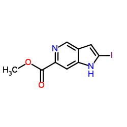 Methyl 2-iodo-1H-pyrrolo[3,2-c]pyridine-6-carboxylate Structure