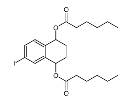 6-iodo-1,2,3,4-tetrahydronaphthalene-1,4-diyl dihexanoate结构式