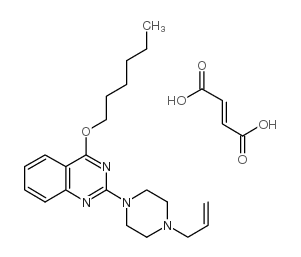 2-(4-Allyl-1-piperazinyl)-4-hexyloxyquinazoline fumarate structure