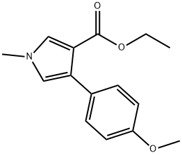 4-(4-Methoxyphenyl)-1-methyl-1H-pyrrole-3-carboxylic acid ethyl ester结构式