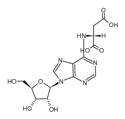 N-(9-β-D-ribofuranosyl-9H-purin-6-yl)-D-aspartic acid Structure