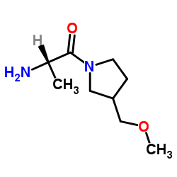 (2S)-2-Amino-1-[3-(methoxymethyl)-1-pyrrolidinyl]-1-propanone结构式