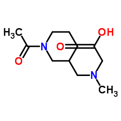 N-[(1-Acetyl-3-piperidinyl)methyl]-N-methylglycine结构式