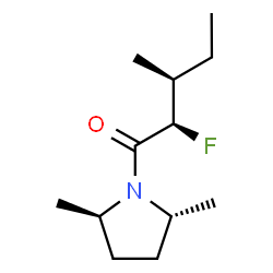 Pyrrolidine, 1-(2-fluoro-3-methyl-1-oxopentyl)-2,5-dimethyl-, [2R-[1(2R*,3S*),2alpha,5beta]]- (9CI) structure