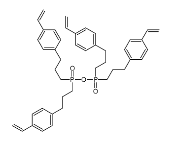 1-[3-[bis[3-(4-ethenylphenyl)propyl]phosphoryloxy-[3-(4-ethenylphenyl)propyl]phosphoryl]propyl]-4-ethenylbenzene Structure