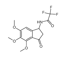 5,6,7-trimethoxy-3-trifluoroacetylaminoindan-1-one结构式