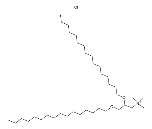 N-(2,3-di-hexadecyloxy)-prop-1-yl-N,N,N-trimethylammonium chloride结构式