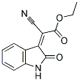 (2Z)-氰基(2-氧代-1,2-二氢-3H-吲哚-3-基亚甲基)乙酸乙酯结构式