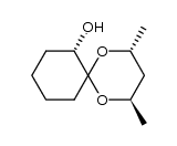 (2R,4R,7S)-2,4-dimethyl-1,5-dioxaspiro[5.5]undecan-7-ol结构式