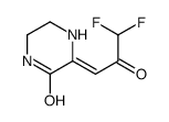 Piperazinone, 3-(3,3-difluoro-2-oxopropylidene)- (9CI) Structure