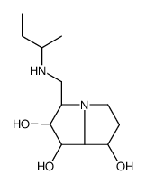 1H-Pyrrolizine-1,2,7-triol, hexahydro-3-(1-methylpropyl)aminomethyl-结构式