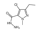 1H-PYRAZOLE-5-CARBOXYLIC ACID, 4-CHLORO-3-ETHYL-1-METHYL-,HYDRAZIDE Structure