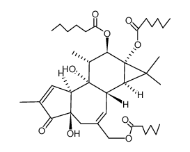 Phorbol-(12,13,20)-tri-n-hexanoat Structure