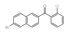 6-溴-2-(2-氯苯甲酰)萘结构式