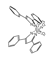 bis(3,5-diphenylpyrazolato)bis(1,2-dimethoxyathane)europium(II)结构式