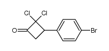 2,2-dichloro-3-(4-bromophenyl)cyclobutanone结构式