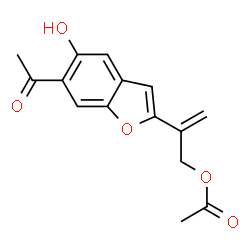 1-[2-[1-[(Acetoxy)methyl]ethenyl]-6-hydroxybenzofuran-5-yl]ethanone structure