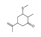 2-methyl-5-(1-methylthio)-3-(methylvinyl)cyclohexan-1-one结构式