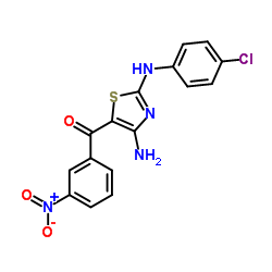 {4-Amino-2-[(4-chlorophenyl)amino]-1,3-thiazol-5-yl}(3-nitrophenyl)methanone Structure