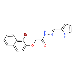 2-[(1-bromonaphthalen-2-yl)oxy]-N'-[(E)-1H-pyrrol-2-ylmethylidene]acetohydrazide Structure