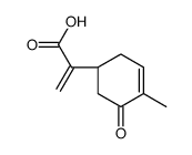 2-[(1S)-4-methyl-5-oxocyclohex-3-en-1-yl]prop-2-enoic acid Structure