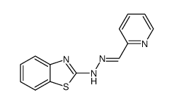 Pyridine-2-carbaldehyde (benzothiazole-2-yl)hydrazone structure