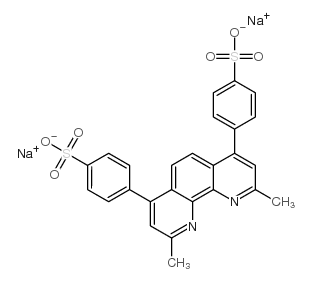 disodium,4-[2,9-dimethyl-7-(4-sulfonatophenyl)-1,10-phenanthrolin-4-yl]benzenesulfonate Structure