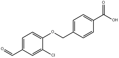 4-((2-氯-4-甲酰基苯氧基)甲基)苯甲酸结构式