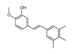 2-methoxy-5-[2-(3,4,5-trimethylphenyl)ethenyl]phenol Structure