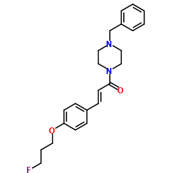 (2E)-1-(4-Benzyl-1-piperazinyl)-3-[4-(3-fluoropropoxy)phenyl]-2-propen-1-one Structure