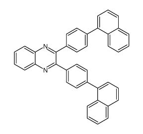 2,3-bis(4-naphthalen-1-ylphenyl)quinoxaline结构式