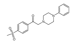 1-(4-methylsulfonylphenacyl)-4-phenylpiperazine Structure