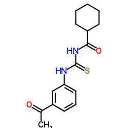 N-[(3-Acetylphenyl)carbamothioyl]cyclohexanecarboxamide Structure