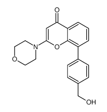 8-[4-(hydroxymethyl)phenyl]-2-morpholin-4-ylchromen-4-one结构式