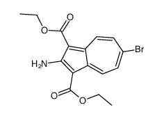 2-Amino-6-bromoazulene-1,3-dicarboxylic acid diethyl ester Structure