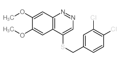 Cinnoline, 4-[[(3,4-dichlorophenyl)methyl]thio]-6,7-dimethoxy- Structure