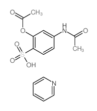 4-acetamido-2-acetyloxy-benzenesulfonic acid; pyridine结构式