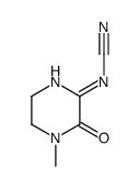 Cyanamide, (3,4,5,6-tetrahydro-4-methyl-3-oxopyrazinyl)- (9CI) Structure