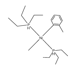 trans-(o-tolyl)methylbis(triethylphosphine)nickel(II) Structure