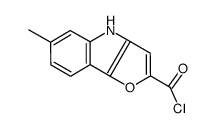 6-methyl-4H-furo[3,2-b]indole-2-carbonyl chloride结构式