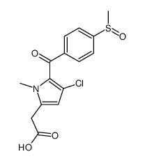 4-chloro-1-methyl-5-(p-methylsulfinylbenzoyl)-pyrrole-2-acetic acid结构式